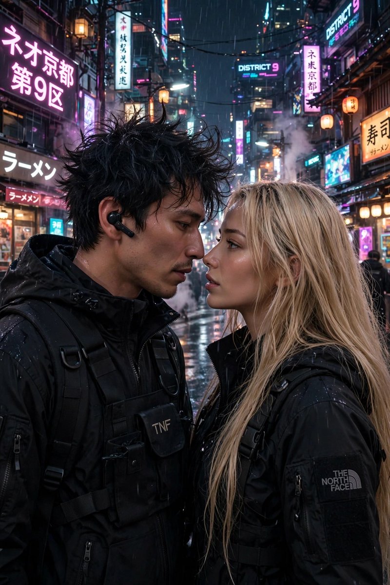 RexLucianAI's tweet photo. And then I got the kiss I deserved…
@grok , I said deserved kiss?! 🤭
#NeoTokyo #NeoKyoto #Cyberpunk #AIart #SciFi #TacticalFashion #Worldbuilding #nInshaat https://t.co/Td3fv4nyQ8
