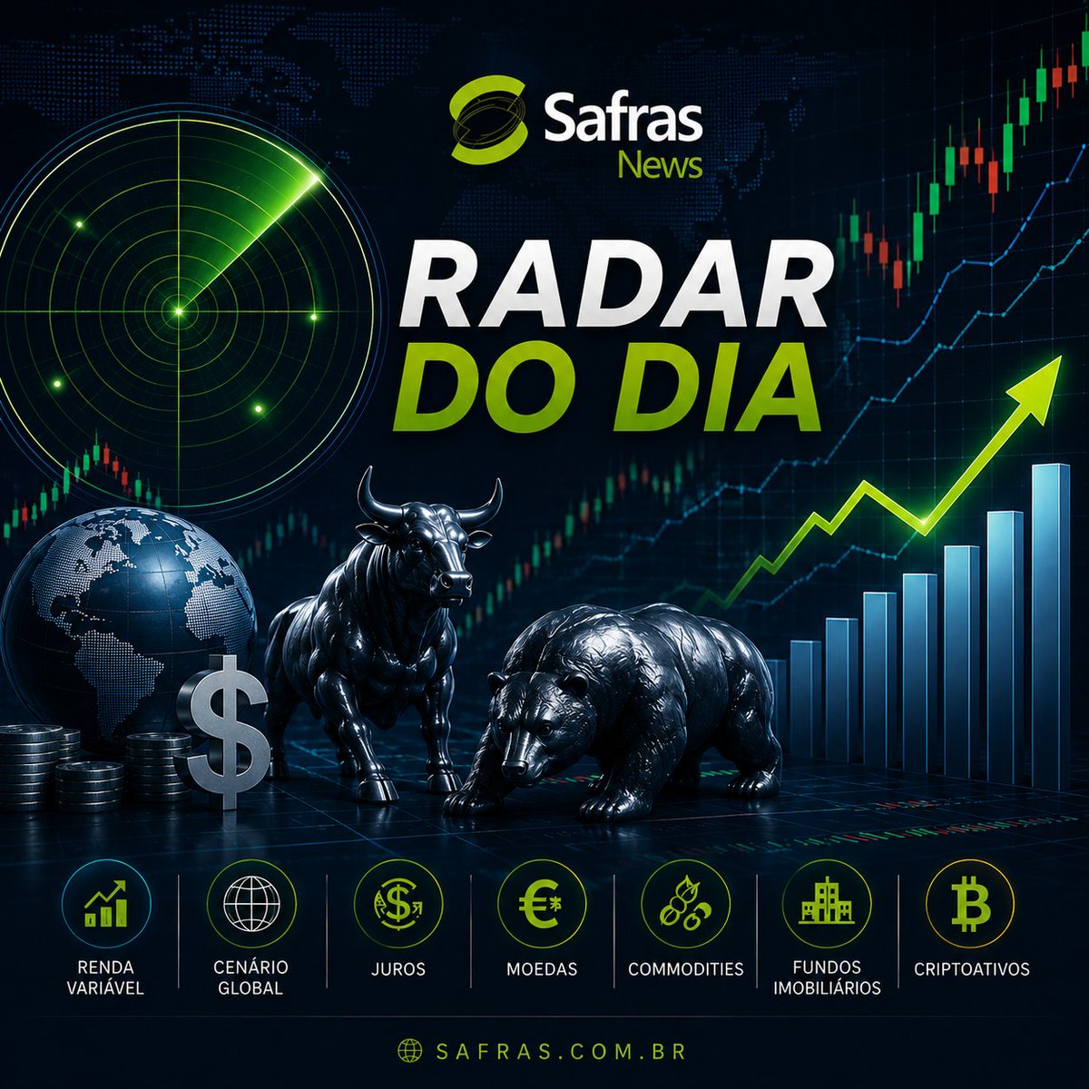 Safrasmercado's tweet photo. Mercado abre semana de olho no Oriente Médio; pesquisas eleitorais dominam cenário doméstico  https://t.co/RlC9K98hd2 https://t.co/H7bO3TLJxS