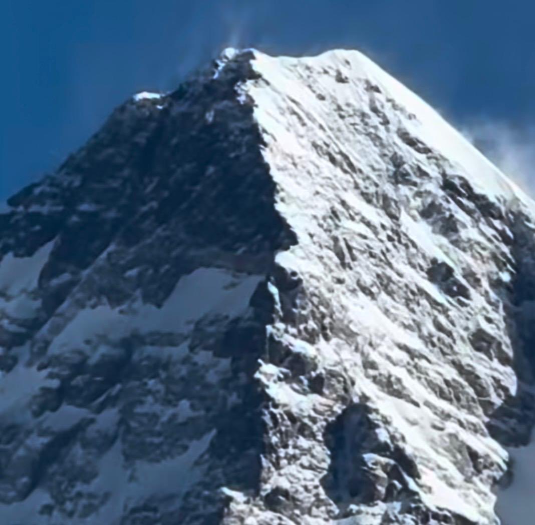 NazirSabirExped's tweet photo. The upper summit part (800m) of the ‘Magic Line’ on K2 that we were lucky to climb for the first time and this route hasn’t been repeated yet in 44 years….😎 https://t.co/nyqYNYLFXC