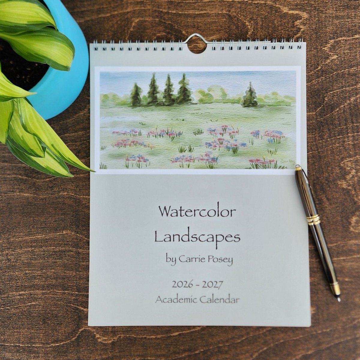 brooklynhillrc8's tweet photo. I just released an academic calendar featuring watercolor landscapes! I’m so excited to add this fun product to my Etsy shop. Every image was created by me on my iPad in Procreate. https://t.co/24GRpjwuxg