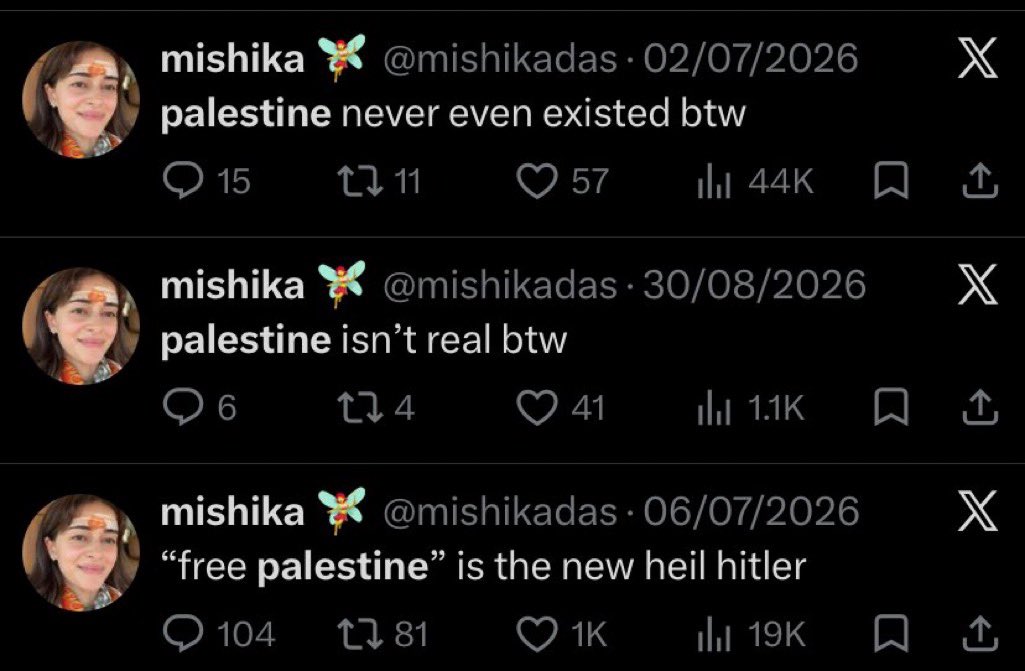 gyuticy's tweet photo. It’s always hilarious seeing pussies get scared after being called out for their bigotry. It’s “Palestinian women deserve feminism” now, but search “Palestine” on your account and we can see how much you actually care about Palestinians, let alone their women. https://t.co/k0pPMaH5Cp