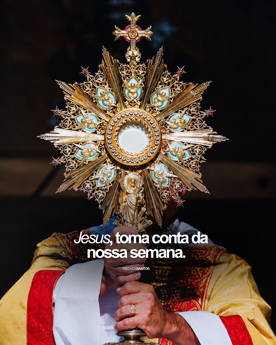 trechossantos_'s tweet photo. Senhor Jesus, toma conta da nossa semana, dos nossos caminhos e de tudo aquilo que carregamos no coração. Que a Tua presença nos acompanhe em cada momento.

Abençoa nossos dias, enche nossa vida com a Tua paz. Que tudo seja entregue em Tuas mãos. Amém. 🙌🏻 https://t.co/781EMQ1zbt