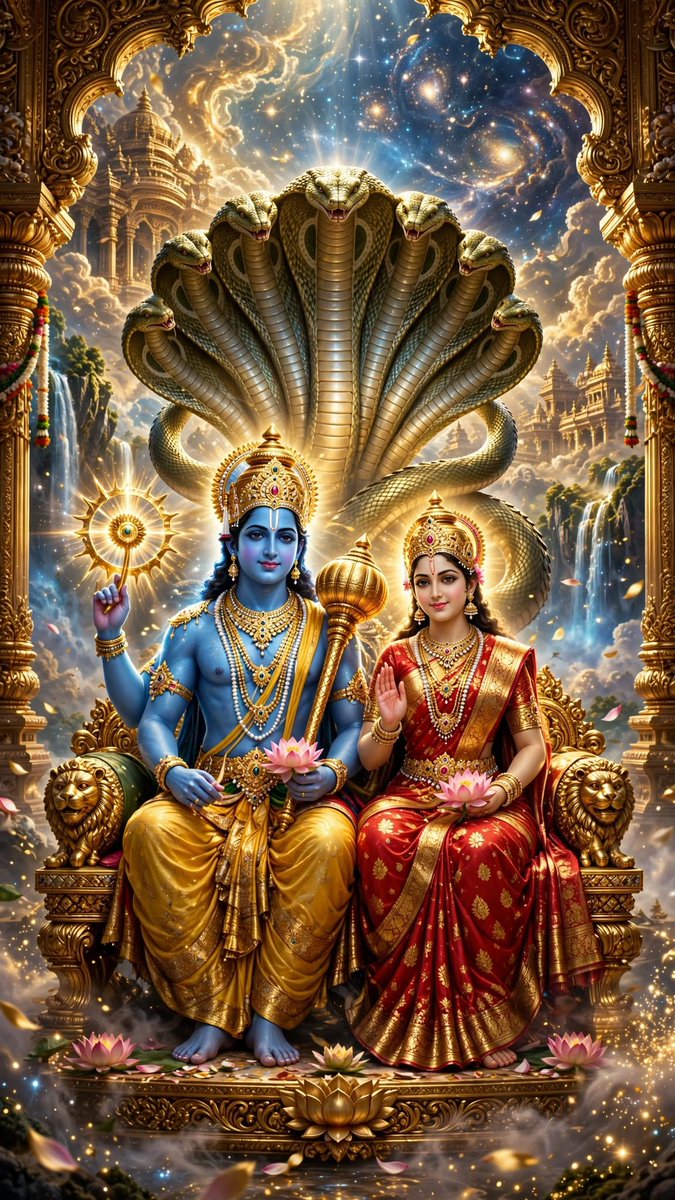 AnnyaBasu's tweet photo. 🌌✨ Welcome to Vaikuntha — Where Eternity Meets Divine Love. 🪷💙
#Vishnu #Lakshmi #Vaikuntha #MaaLakshmi #LordVishnu #SheshaNag #SanatanDharma #DivineLove #Hinduism #DivineCosmos #SpiritualArt #IndianMythology #AIArt #DivineVibes #Viral #Trending #X https://t.co/JGyS10qNUo