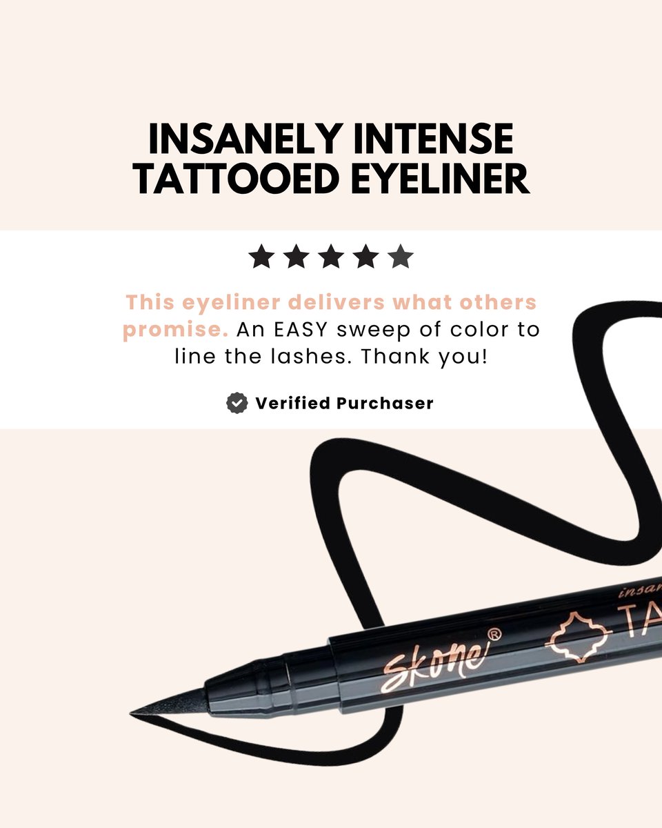 SKONEcosmetics's tweet photo. Nothing better than hearing the Insanely Intense Tattooed Eyeliner made your routine easier. ⭐️

Consider this your sign to give it a try. 😉

#makeupartist #makeupaddict #makeuplover #beautybrand #beautybrands #makeupbrand #makeupideas #makeuplook #skonecosmetics https://t.co/4Lhu1PbNZO