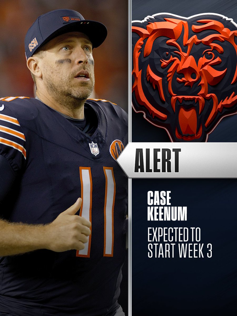Bears are expected to start Case Keenum at QB against the Eagles on Monday Night Football. (via @​RapSheet) 
 [📷](https://pbs.twimg.com/media/HTTVDewXEAAG0ZQ.j