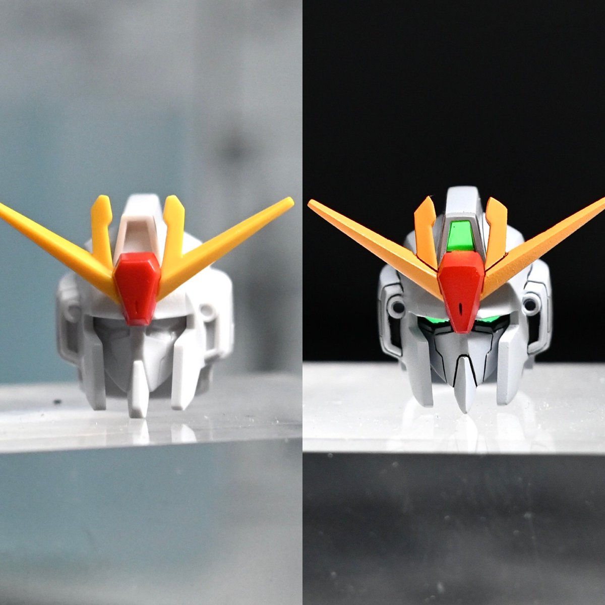 Junius86017245's tweet photo. HGBF ライトニングゼータ進捗

我慢できずサフったところの塗装を開始。
まずは頭。
頬の内側やその他部分塗装はまだ＆スミの拭き取り甘いですが…かなりイケメンになった🤤
#ガンプラ #gunpla https://t.co/89Cyb0jLvs