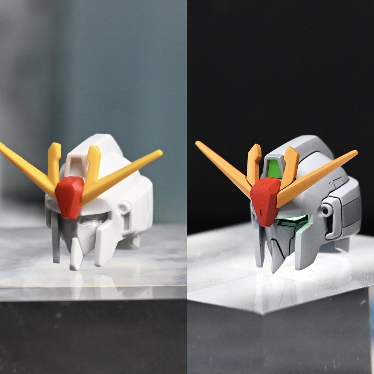 Junius86017245's tweet photo. HGBF ライトニングゼータ進捗

我慢できずサフったところの塗装を開始。
まずは頭。
頬の内側やその他部分塗装はまだ＆スミの拭き取り甘いですが…かなりイケメンになった🤤
#ガンプラ #gunpla https://t.co/89Cyb0jLvs