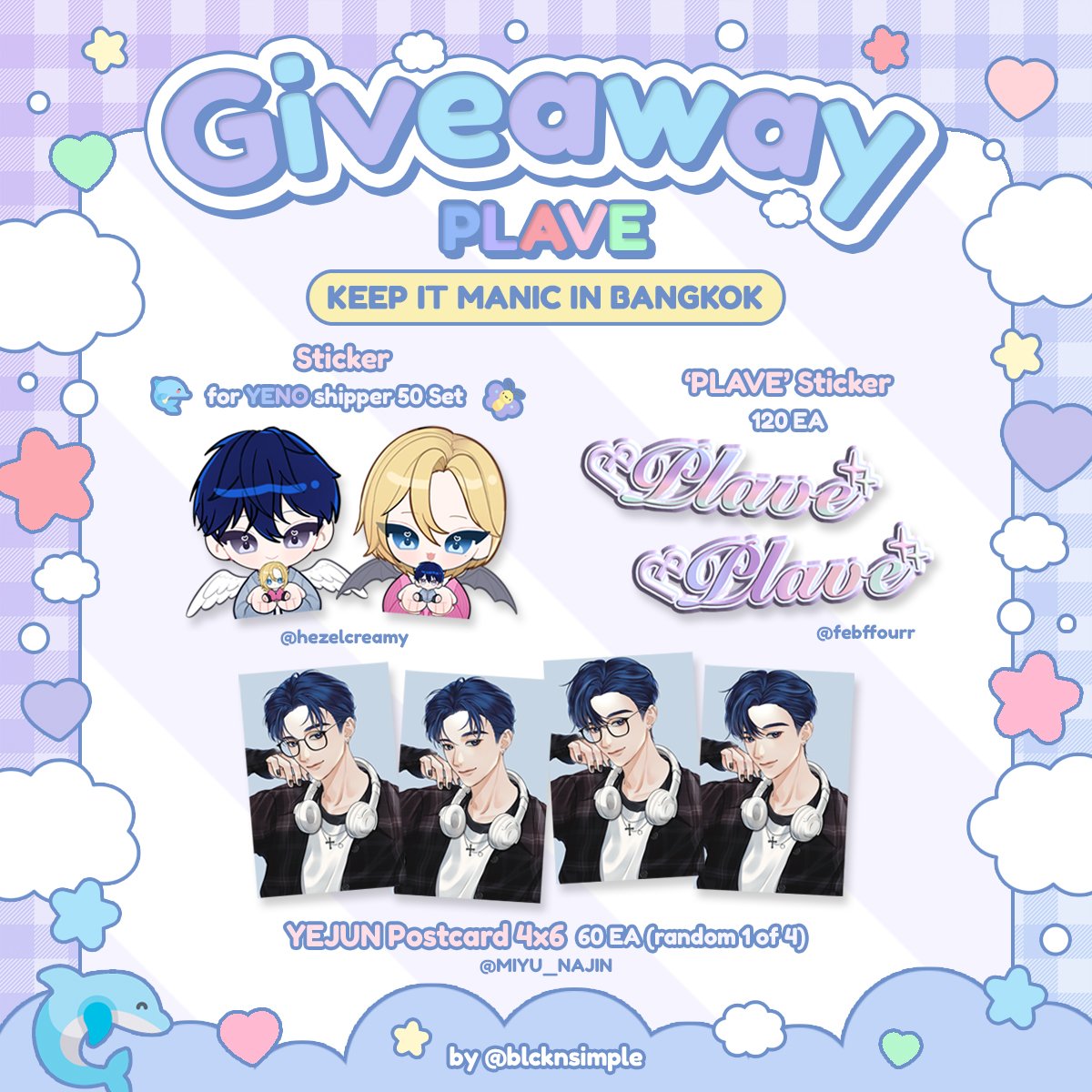 blcknsimple's tweet photo. 𝄞ᱸ𓂂𓈒꒰১ Giveaway for plli 🤍 &amp; yeno shipper 🐬🦋 ໒꒱ 

: ¨·.·¨ :ㅤ.  
 `· .⠀ PLAVE worldtour 2026
 #KEEP_IT_MANIC_in_Bangkok  ‧₊˚

— at impact arena / 10 oct'26
time : TBA

*𐙚 for exchange pls dm 𝜗ৎ

#plliมาแจก #2026_PLAVE_World_Tour_in_Bangkok #YENOPromax #เยนวา https://t.co/3qz2yvZds5