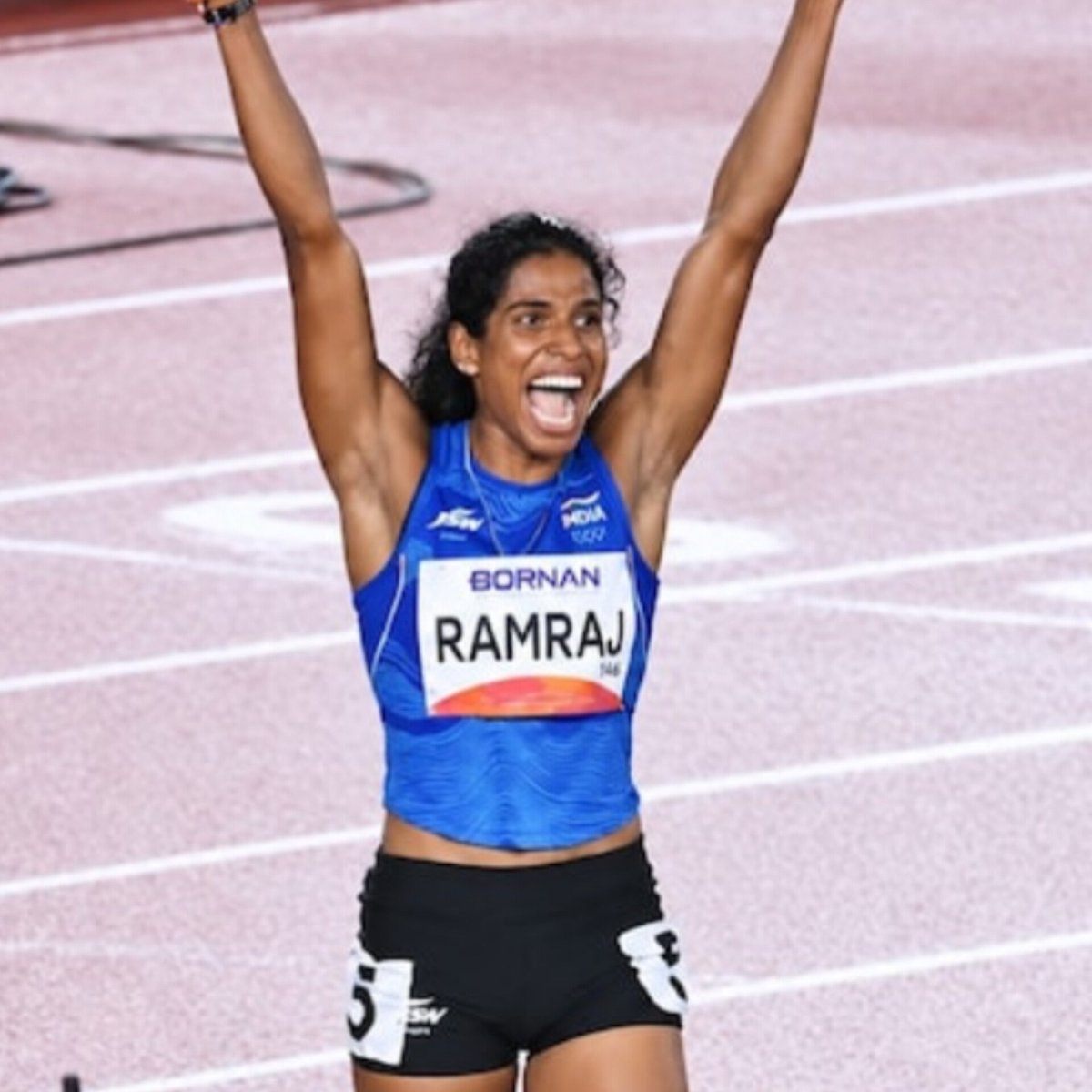 Vithya Ramraj breaks PT Usha’s 42-year-old national record with 54.75 seconds, winning 400m hurdles bronze and her second medal at Asian Games 2026. Read more on https://t.co/GNbF4rhhRw #AsianGames2026 #VithyaRamraj #PTUsha #Athletics #India #400mHurdles https://t.co/fnhsd1Pfw0