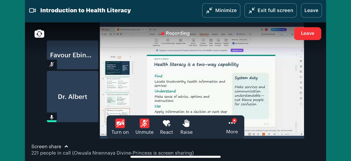 eohealthhub's tweet photo. Yesterday, over 300 Fellows joined our first ViHLERT 2026 class! π
Dr. Ifenkoronye Promise led Introduction to Health Literacy & Advocacy, while Dr. Eyinnaya Albert covered Healthcare Systems & Policies.
Learn. Prepare. Advocate.
#ViHLERT2026 #EOhealth https://t.co/RuBbJ2o2Br