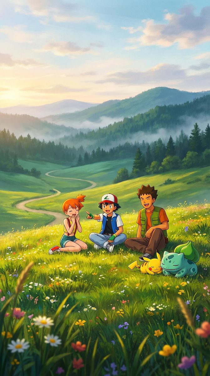 WSSMihawk's tweet photo. Pokémon Characters #AshKetchum #Misty #Brock #Pikachu #Bulbasaur #Pokemon https://t.co/qN6qIapEmV
