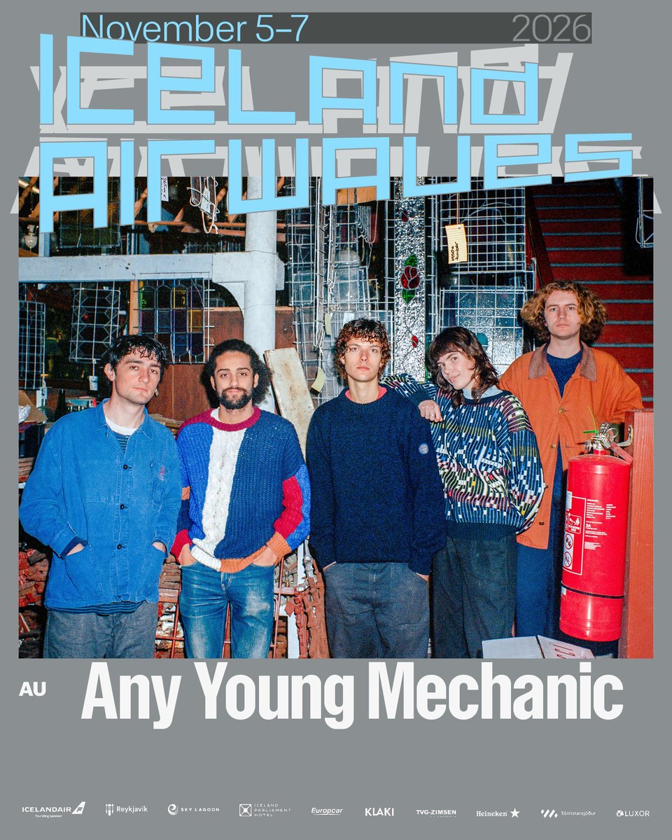 icelandairwaves's tweet photo. Unfortunately, due to unforeseen circumstances, Any Young Mechanic will no longer be able to perform at IA26. We hope to welcome them in the future!

The band says "We’re devastated to not be making to Iceland Airwaves this year, and hope to be back as soon as we possibly can!” https://t.co/KEi7dPbFI8