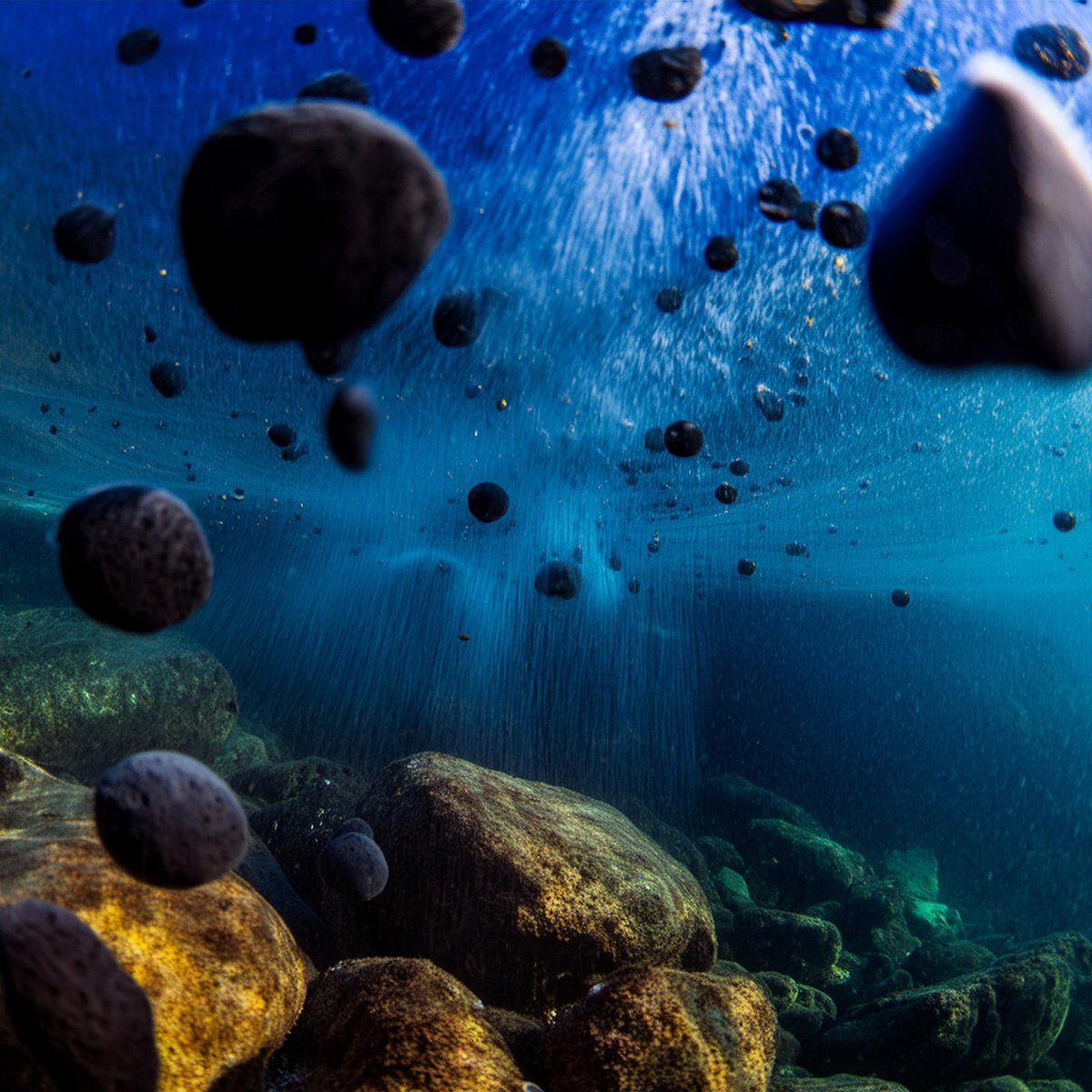 chloewilli1rcv's tweet photo. The sea seen from below. An AI experiment based on my drawings (Firefly). https://t.co/1X41BEpKHF