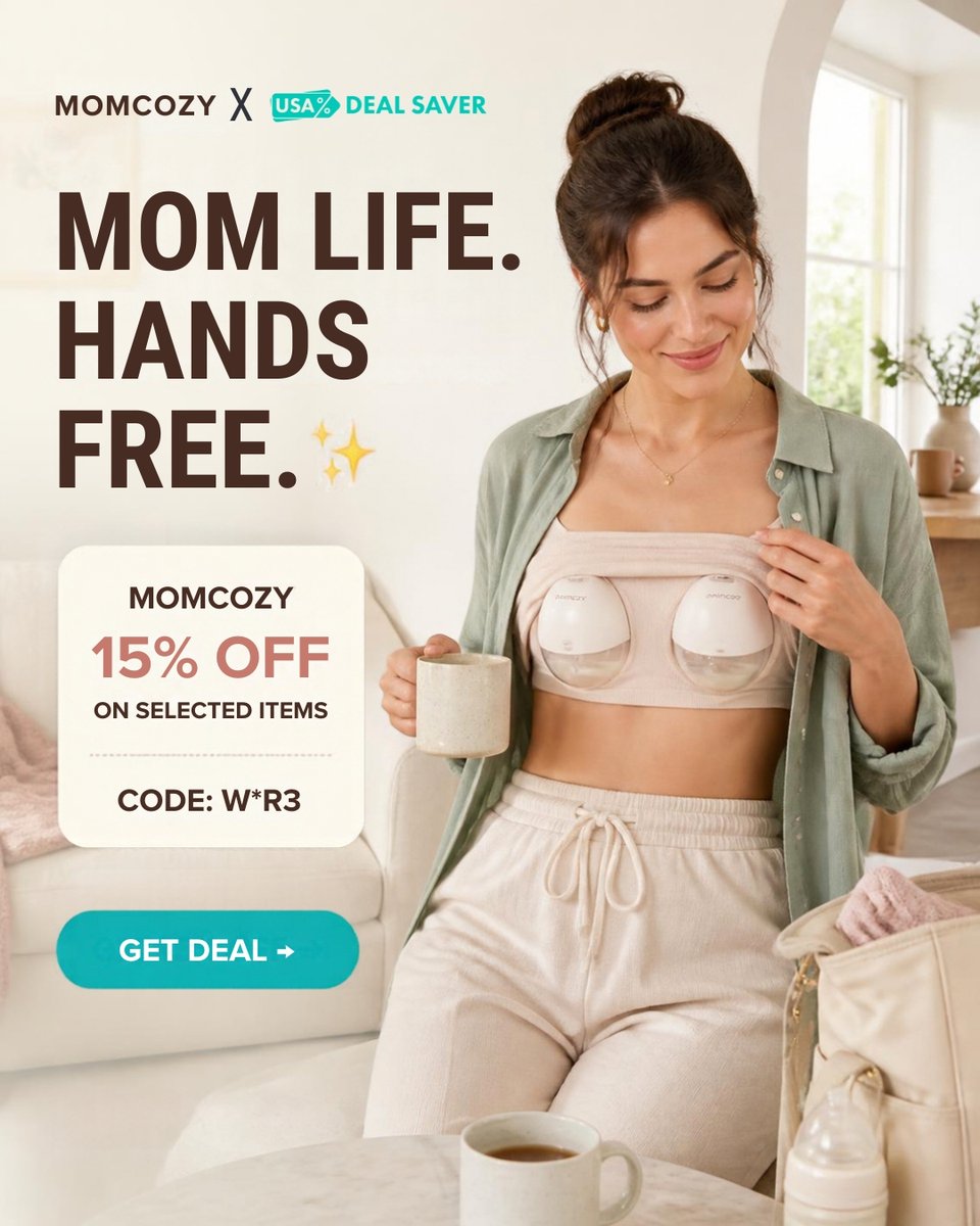 usadealsaver's tweet photo. Little upgrades can make everyday life easier. 💕 
Save 15% on MOMCOZY with code W*R3, plus discover more discounts on USA Deal Saver. ✨

For more, visit:
https://t.co/wDP8abWdMz

#Momcozy #MomLife #MomEssentials #BabyEssentials #MomcozyDiscount #Deals #USADealSaver https://t.co/pQdXcq1txQ
