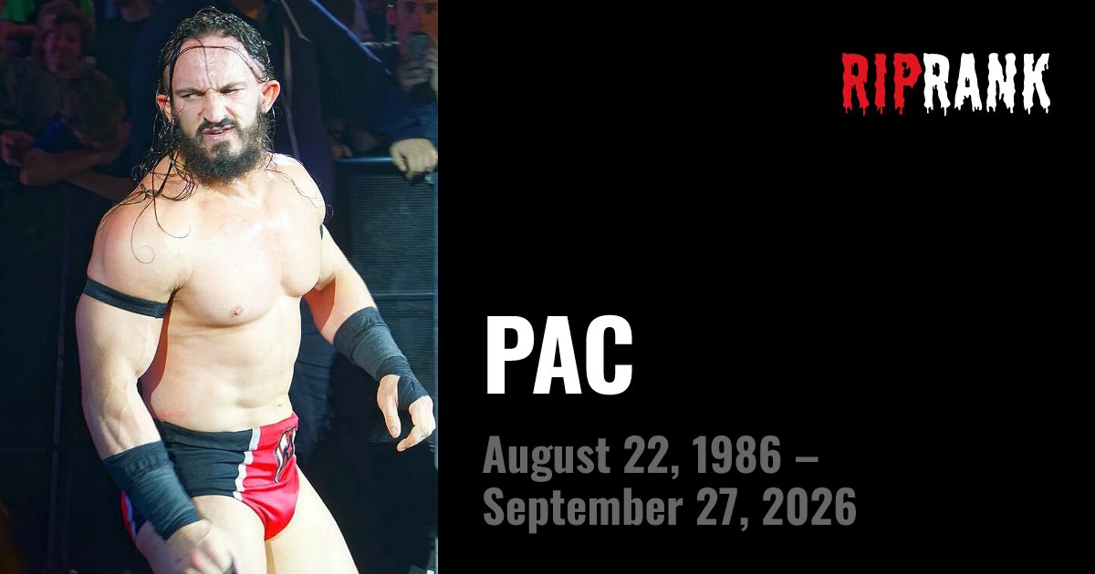 riprank's tweet photo. Remembering Pac, the high-flying wrestling sensation who soared through the ring and into our hearts. His legacy of athleticism and charisma continues to resonate. How does he rank?

https://t.co/ACpBPNFN5O

#RipRank #Pac #WrestlingLegend #AEW #WWE https://t.co/nCuXTHXePX