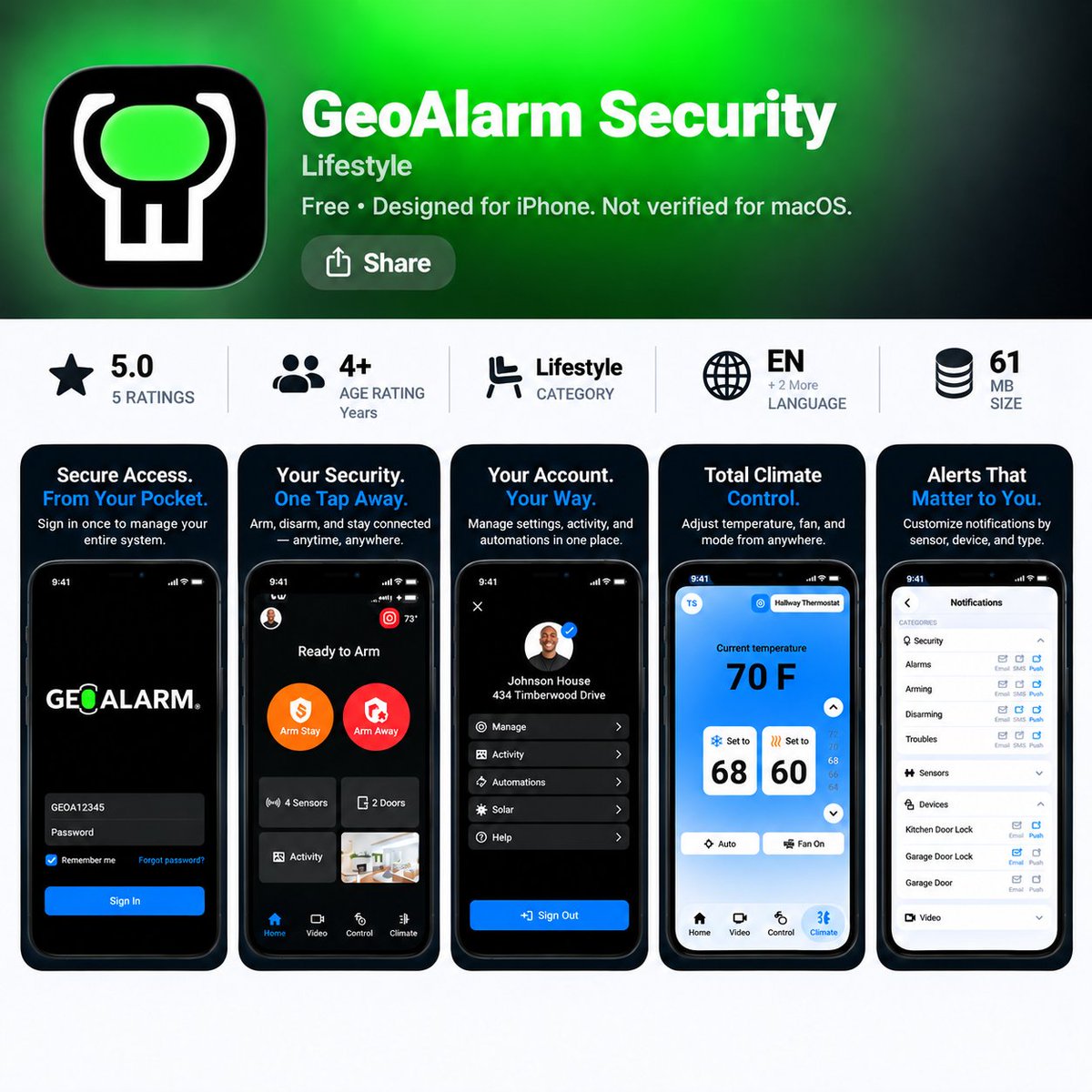 AlarmClub's tweet photo. 📱 New GeoAlarm App Updates for iOS and Android - Version 8.0.1
GeoAlarm security system customers now get more responsive control of security, video, and connected devices with latest app updates.
Buy Now?
#GeoAlarm #AlarmClub #SecurityApp #HomeSecurity #AlarmSystem https://t.co/m6y1RYyjaN