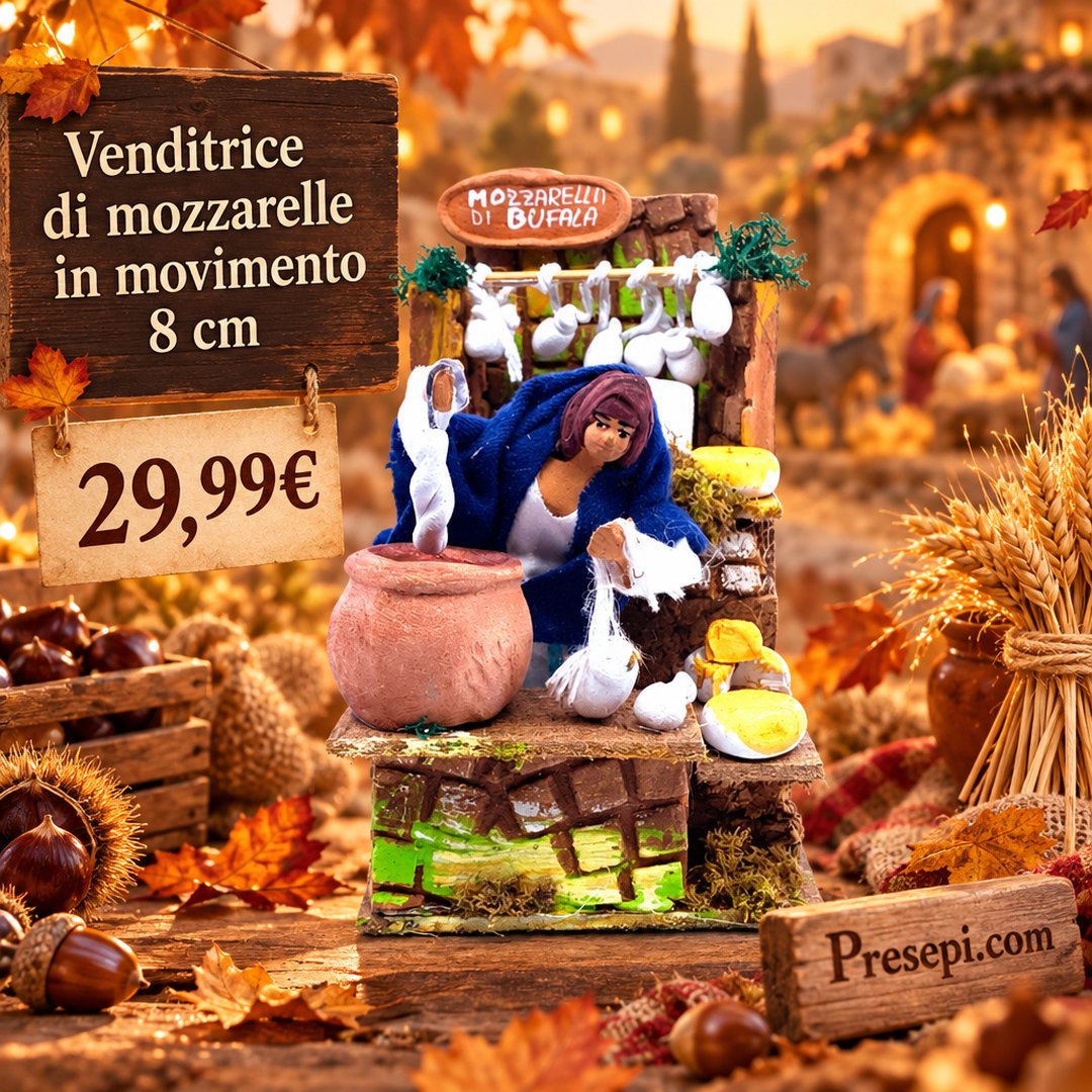 presepi_com's tweet photo. Venditrice di mozzarelle in movimento 8 cm: statuina animata, 29,99€ IVA inclusa.
👉 https://t.co/1H4Y2Df76C
#presepe #natale #artigianato https://t.co/iFDkjia5Ol