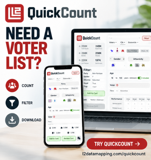 L2political's tweet photo. L2 QuickCount is a new counts and list download tool that's fast and free to use. Just make your selections, pick your export type and pay. Try it today on your phone or desktop: https://t.co/DhAv7yLf8y https://t.co/6Fy8UxQ6vm