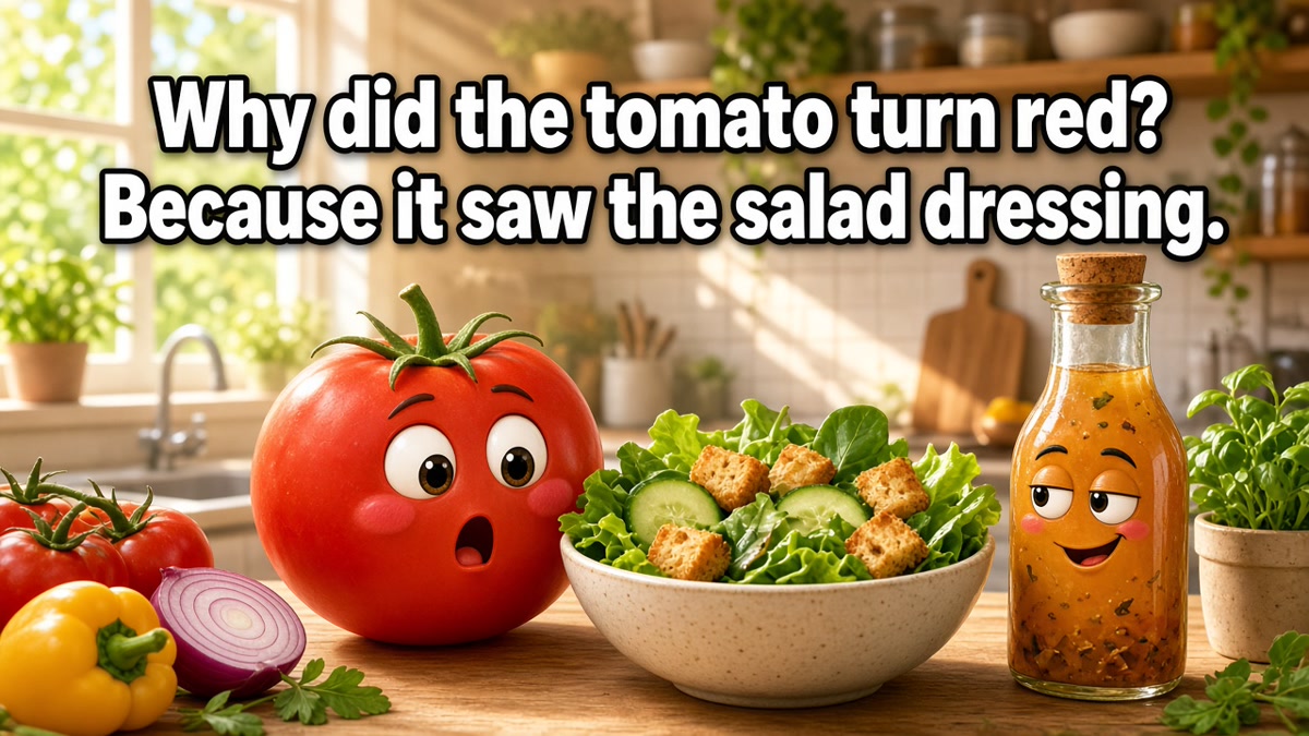 DigitalOxCanada's tweet photo. Why did the tomato turn red?
Because it saw the salad dressing. https://t.co/hikB2CCMQs