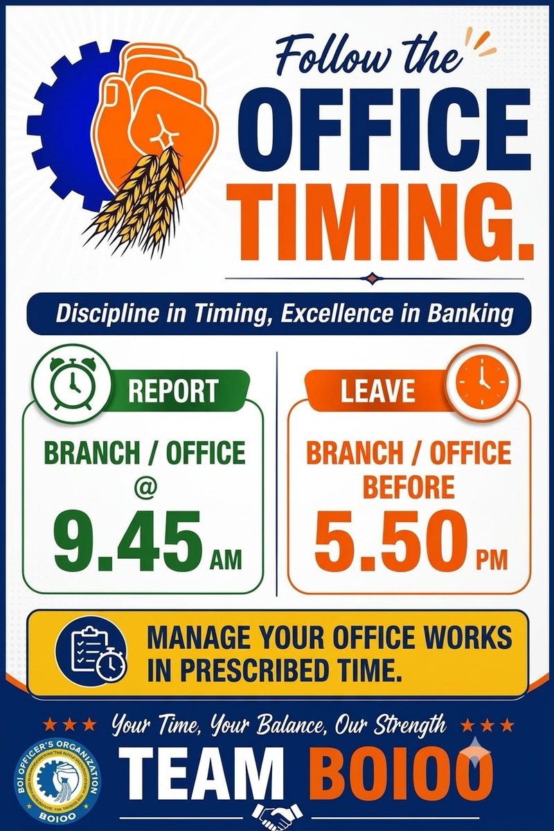 RamSaini80345's tweet photo. Work-Life Balance is not a time-bound demand or a strike-bound issue.

The strike call-off was their decision. But Work-Life Balance should remain our continuous objective and become an integral part of daily banking operations and workplace culture

#WorkLifeBalance #Banking https://t.co/Krf91jHbQn