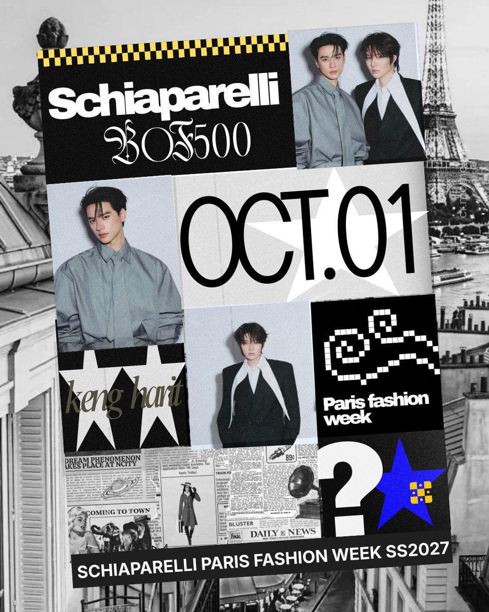 Rikka_neibz's tweet photo. I hope KengNamping at PFW gives them great experiences.

#KengNamping #nampingster #KengHarit  #Schiaparelli #PFW https://t.co/yhRcx86jm3