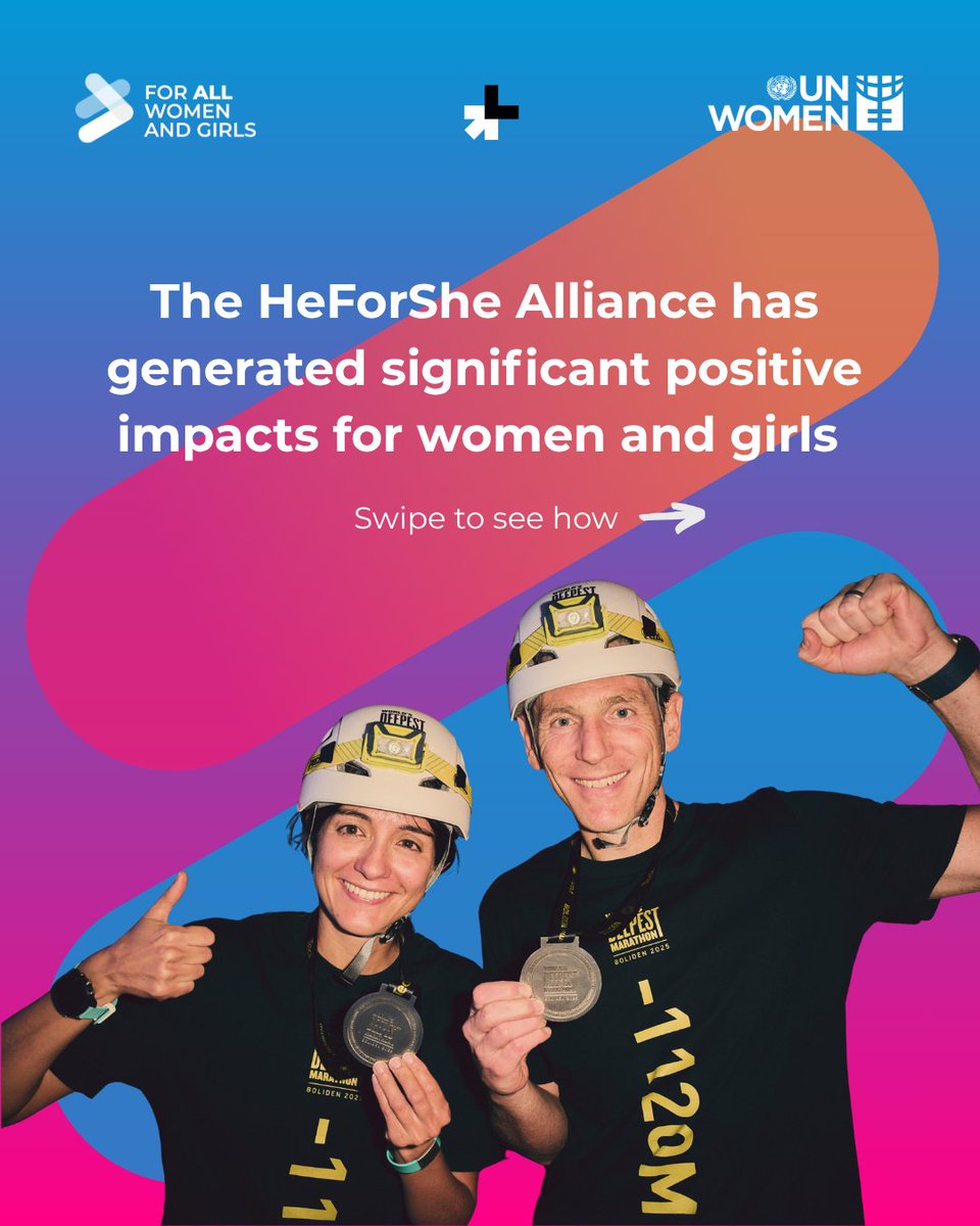 HeForShe's tweet photo. Across the #HeForShe Alliance, women’s representation in the workforce is increasing and more women are moving into senior leadership.

These shifts help create more opportunities #ForAllWomenAndGirls to participate and shape decisions across workplaces.

 https://t.co/quPSIxiJ66 https://t.co/r2jclAuZxj