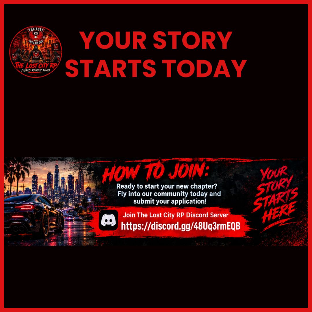 gods_trooper's tweet photo. Your story starts here. 🏙️
The Lost City RP is officially open and taking applications for serious, dedicated roleplayers.
🔗 Apply now: https://t.co/14bsqcq9Av
FOLLOW this page so you don't miss updates, and SHARE this post — every Trooper who joins makes the city better. https://t.co/IQ7xEMUzDD
