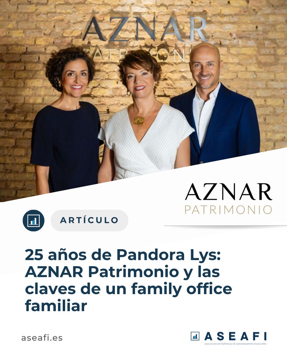 ASEAFI's tweet photo. Con motivo del 25 aniversario de Pandora Lys, AZNAR Patrimonio comparte su visión sobre la profesionalización del patrimonio, el diálogo entre generaciones y la preparación del relevo.
Te contamos más: https://t.co/OYjDYEv5lW
#ASEAFI #AZNARPatrimonio #FamilyOffice https://t.co/7zlfIDmpKL