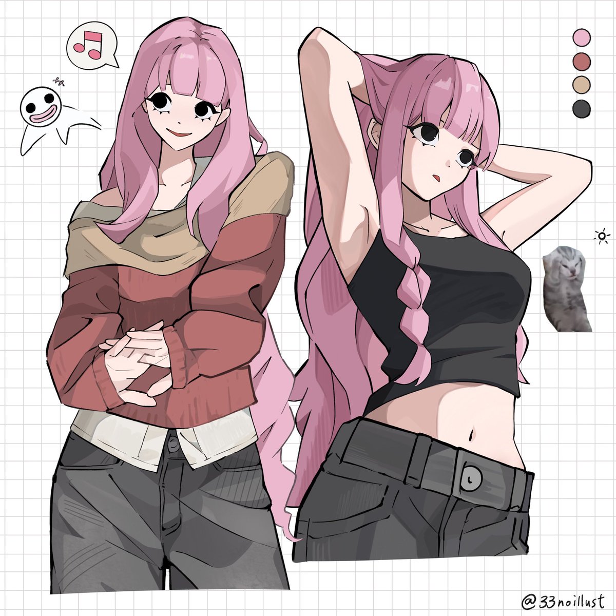 33noillust's tweet photo. FA https://t.co/7FBQaV6GdW