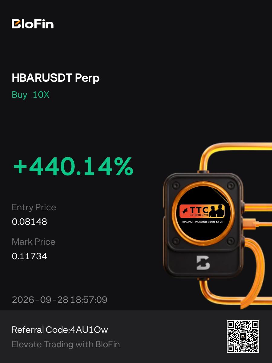 TontonsCrypto's tweet photo. 🔥 hedera-hashgraph:native on fire 🔥

HBAR en plein rallye, impressionne ! 

Il permet au Club des Tontons de faire un nouveau incroyable FULL TP ✅
Il couvrira les miettes perdues sur ENJ 🤣

Toujours pas dans le CLUB des Tontons ? c'est ici : 
👉https://t.co/ZWe4qnzgBM