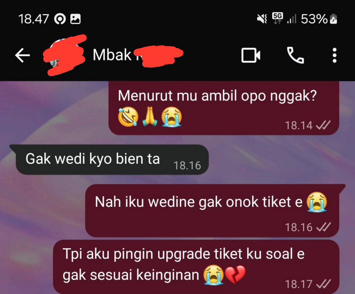 Leeno2307's tweet photo. Diskusi yg gak selesai² 😭💔
Takut kejadian waktu the link dulu 😭 kalo dia bilang kek gitu tandanya *GAK BOLEH* okeee byeee 😭😭😭 https://t.co/KTQ3WrMH1Z