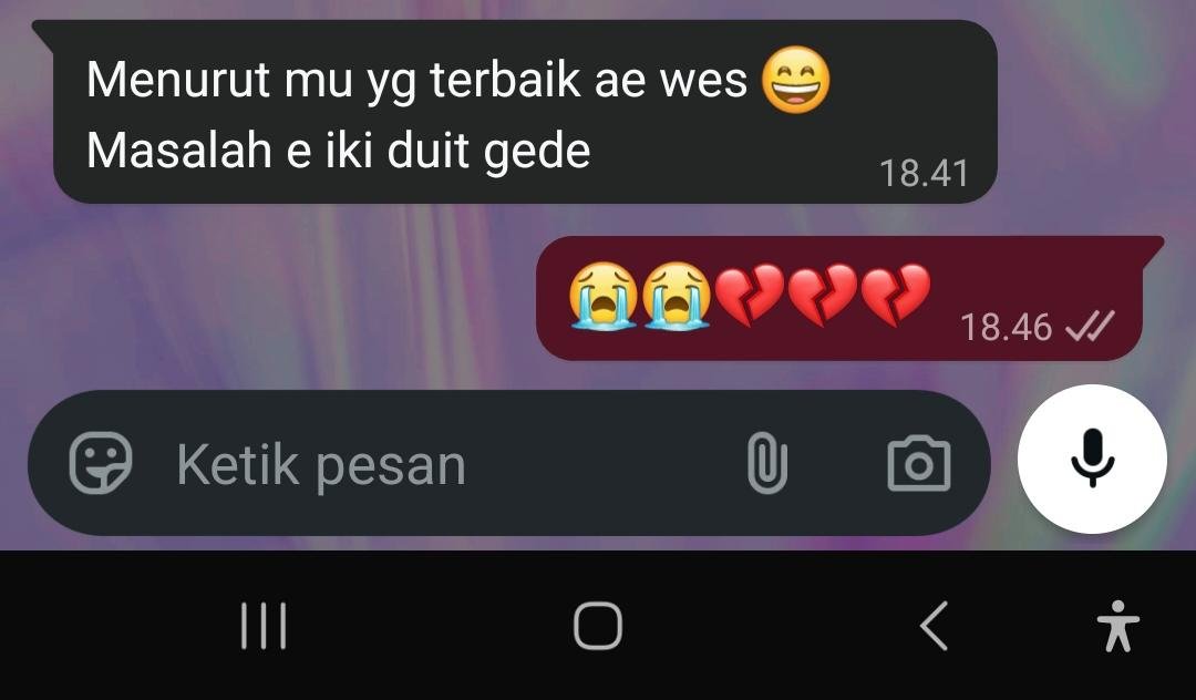 Leeno2307's tweet photo. Diskusi yg gak selesai² 😭💔
Takut kejadian waktu the link dulu 😭 kalo dia bilang kek gitu tandanya *GAK BOLEH* okeee byeee 😭😭😭 https://t.co/KTQ3WrMH1Z