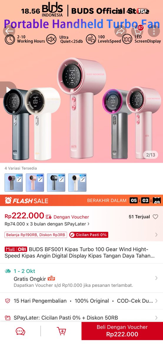 aleaacy_'s tweet photo. adakah yang mau kipas untuk konseran nct redline / bts 

BUDS Turbo Fan
semaklon sama g**djq

💰100.000

* 100 Level Kecepatan
• Tahan 2–10 Jam
• Ultra Quiet <25dB - 4000Mah
❌no garansi https://t.co/VScB2VldtQ