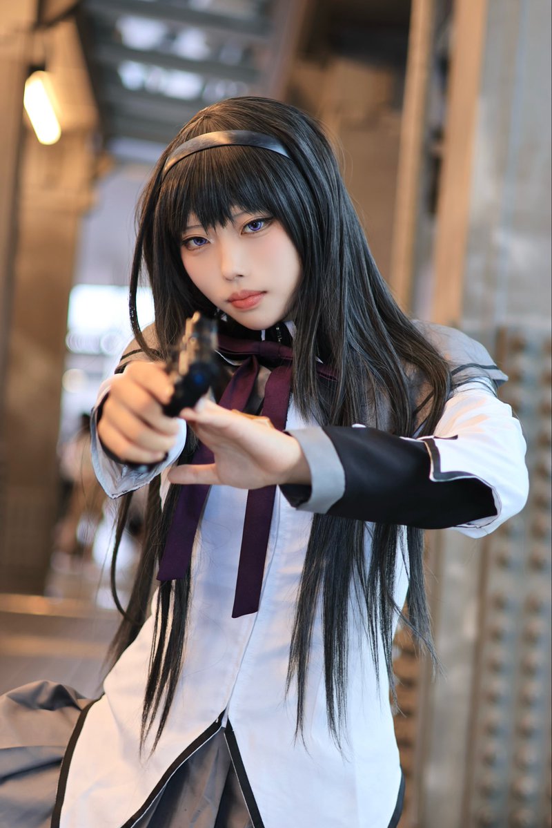 kiwameteru08's tweet photo. ⚠︎魔法少女まどか⭐︎マギカ/cos ⚠︎

　暁美ほむら

#アコスタみのおキューズモール 

📷@meganejapan46 https://t.co/f7fguuzI55