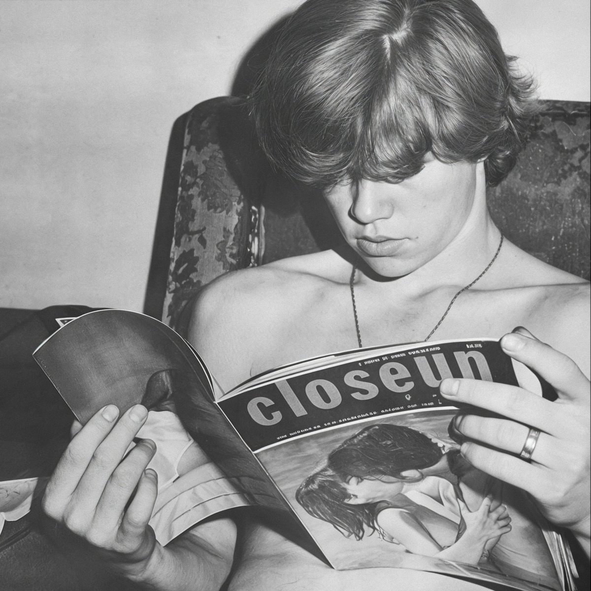 spankingmonkey3's tweet photo. The lowered gaze, the absorbed posture, and the hurried reflex to turn a page when a floorboard creaks—these are the timeless markers of male youth testing the boundaries of desire. https://t.co/tv5zZt3xNN