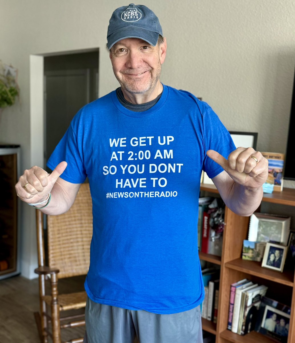 SteveScottNEWS's tweet photo. The shirt doesn’t lie!

I’ll have the @KCBSRadio Morning Newswatch until 10am PT. Thank you for listening! https://t.co/hT0dF0zn6H