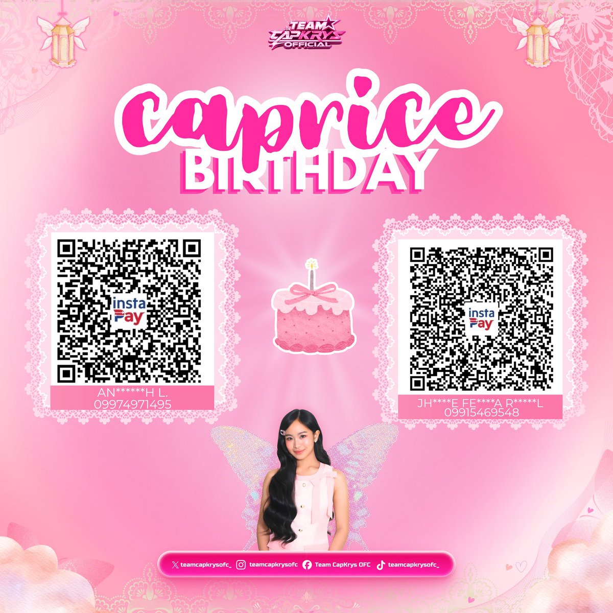 teamcapkrysofc_'s tweet photo. 𝐌𝐀𝐓𝐂𝐇𝐈𝐍𝐆 𝐂𝐇𝐀𝐋𝐋𝐄𝐍𝐆𝐄 𝐀𝐋𝐄𝐑𝐓 !!! 🩷✨ 

Our generous sponsor is willing to donate a total of ₱10,000 in support of our birthday projects for Caprice if we can match the amount on or before September 30, 2026, at 11:59 PM!

Every donation, no matter how big or small, brings us one step closer to reaching our goal.

Any amount is welcome and deeply appreciated. Thank you so much, SparCKles! 

#CAPKRYS | #CapriceCayetano