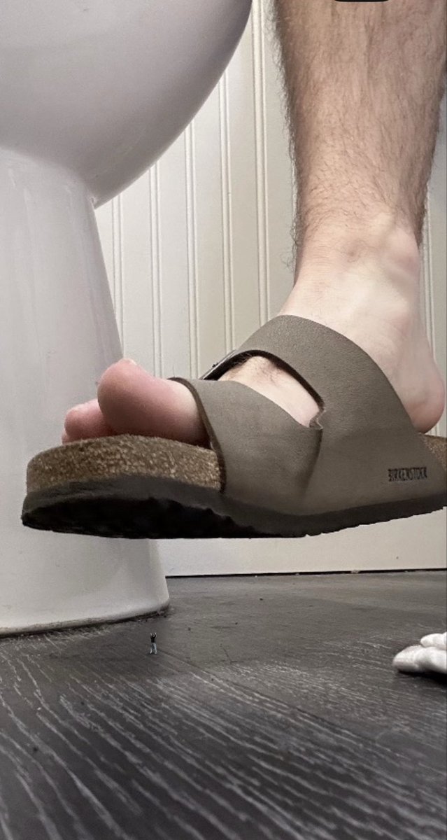 ShrunkSquashed's tweet photo. As Mike finished taking a piss he happened to glance down and spot the bug on the floor text to the toilet. "Yuck" he thought as he smashed it under his birks. Now, where the hell had his boyfriend vanished to this morning...
#macro #shrinking #shrunk #steppedon #giant https://t.co/zEvKPP837K