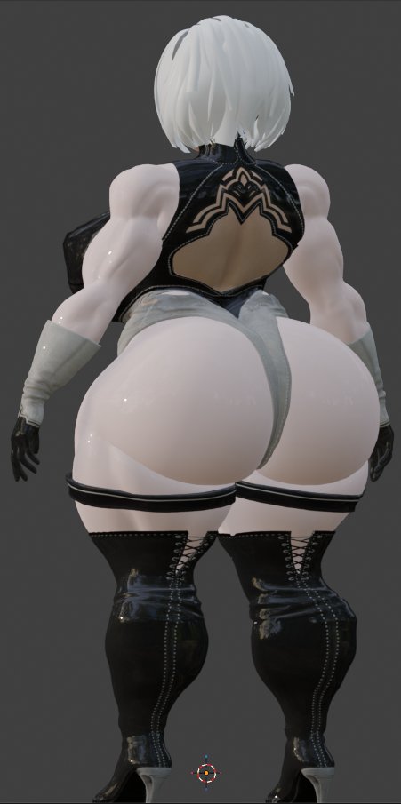ItBeFrenzy's tweet photo. Well I'm redoing my 2B model with a different base :0. I had fun shaping the muscles :0 https://t.co/gQwtHbPUbB