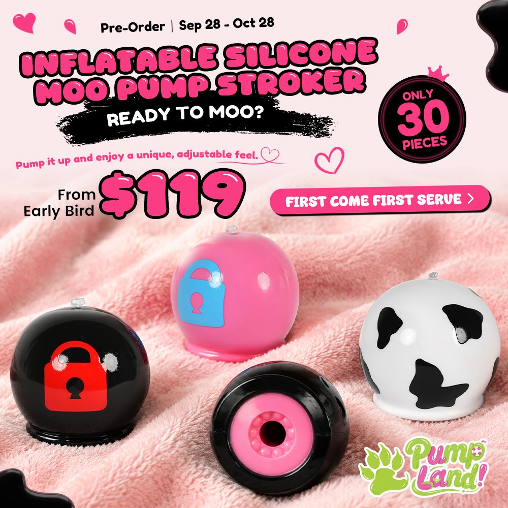 pumpld's tweet photo. 🎈 Inflatable Masturbator is here!

https://t.co/3NKlQsdXND

Stop howling for your pent-up desires.
The switch to pleasure is now in your hands. Let the inflatable milk pump suck you gently.

🎁 One winner will be selected as our new product tester on Oct 8th.

Follow + Retweet + Comment to enter.

#stroker #Masturbator #inflatable #squeaky #cow #bdsm #pumpland