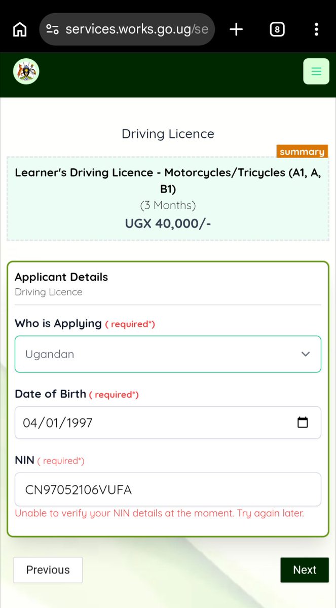 AlvinJonna's tweet photo. @UDLSOfficial I need your help am trying to generate my payment code via online but it's showing me that it can verify my nation ID nin number 
As u see in the picture below 👇 https://t.co/xeXwcq9R6A