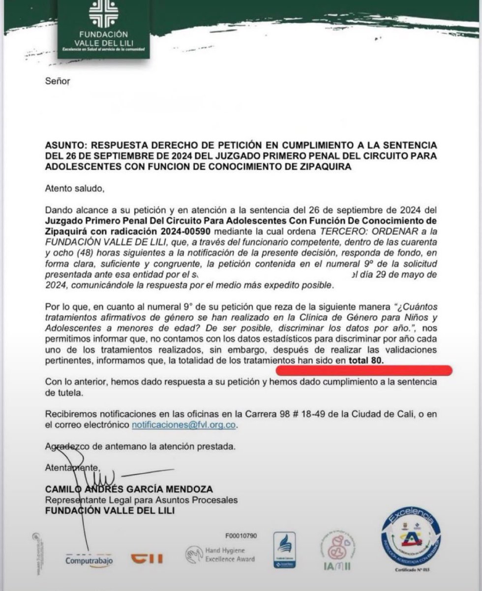 silvajonathan01's tweet photo. 80 casos de la clínica el valle del Lili, no vamos a aflojar hasta que esto sea una realidad. 

#LeyLaura https://t.co/R2Ac9tJKdo