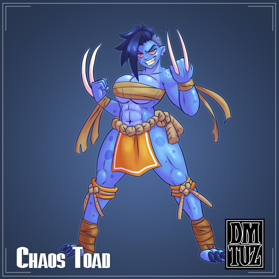 dm_tuz's tweet photo. Chaos Toads have become so accustomed to Limbo’s chaotic energies that they are dependent on it. To sustain themselves, they must bring a bit of chaos into the world through small wanton acts of disorder.

#monstergirl #monstergirls #monstergirlencyclopedia https://t.co/cxbRKbRZBM