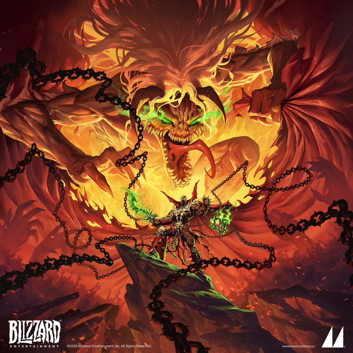 mooncolony_ltd's tweet photo. Welcome to the hellscape of Spawn x Diablo Immortal. Want to stay a while? 😈🔥 https://t.co/jKBeUfNsNR

We're ecstatic to share that we created the 2.5D animated cinematic to launch the major crossover event between @Todd_McFarlane's iconic Spawn, and Blizzard's Diablo Immortal. https://t.co/APh5lOUuWV