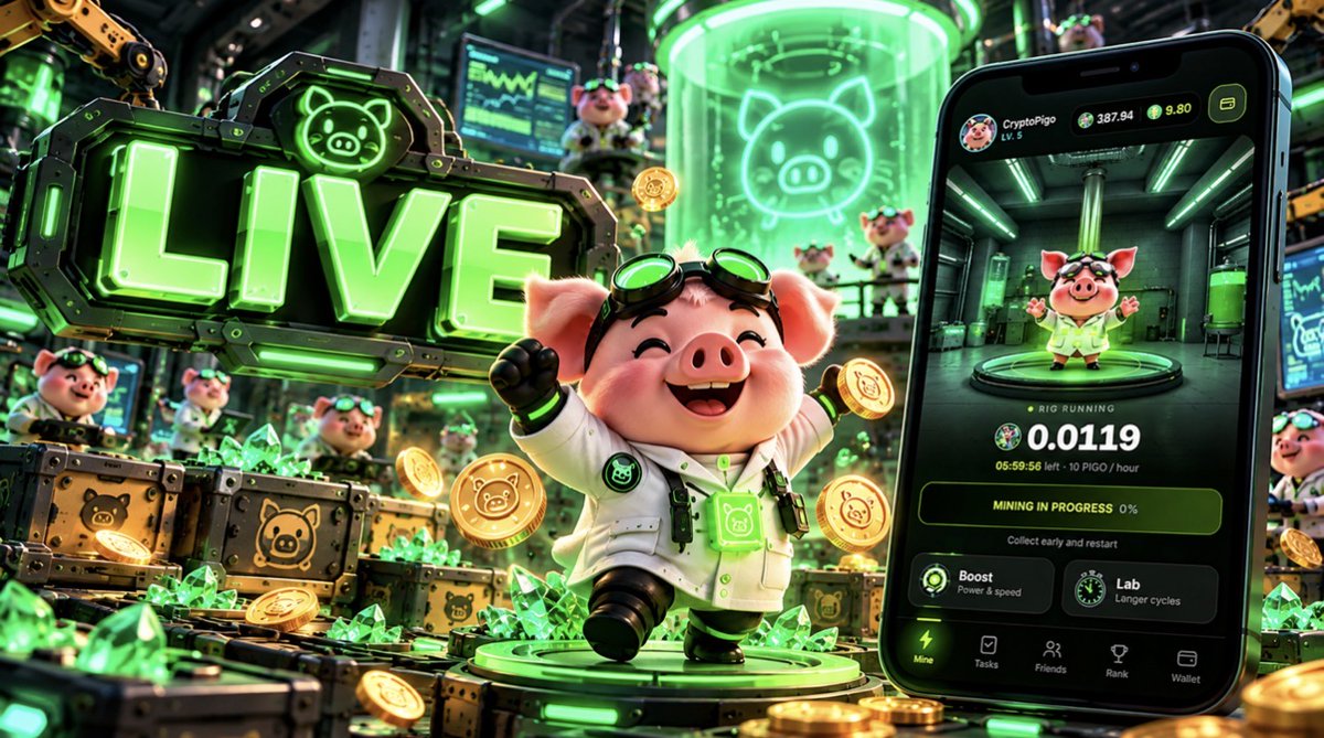 PigoLabs's tweet photo. 🚀 PigoLab is LIVE! 🐷🧪

The Lab is officially open! ⚡
Start your daily mining, collect PIGO, boost your mining power, and grow your balance.

👉 Start Mining Now: https://t.co/vs1shqcVgN

🔥 Mine. Boost. Grow. #PIGO #PigoLab #Mining https://t.co/l5yOero7Al
