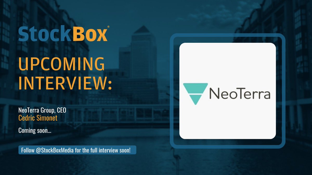 StockBoxMedia's tweet photo. 🚨 COMING LATER TODAY: NeoTerra CEO Cedric Simonet Interview

We speak with Cedric Simonet, CEO of @NeoTerraPLC, following the company’s application for a US$5 million U.S. government grant to assess a major expansion of the Monte Muambe Fluorspar Project in Mozambique.

Cedric also explains why the company believes Monte Muambe could ultimately become a much larger critical-minerals opportunity.

🎥 Full interview publishing later today.