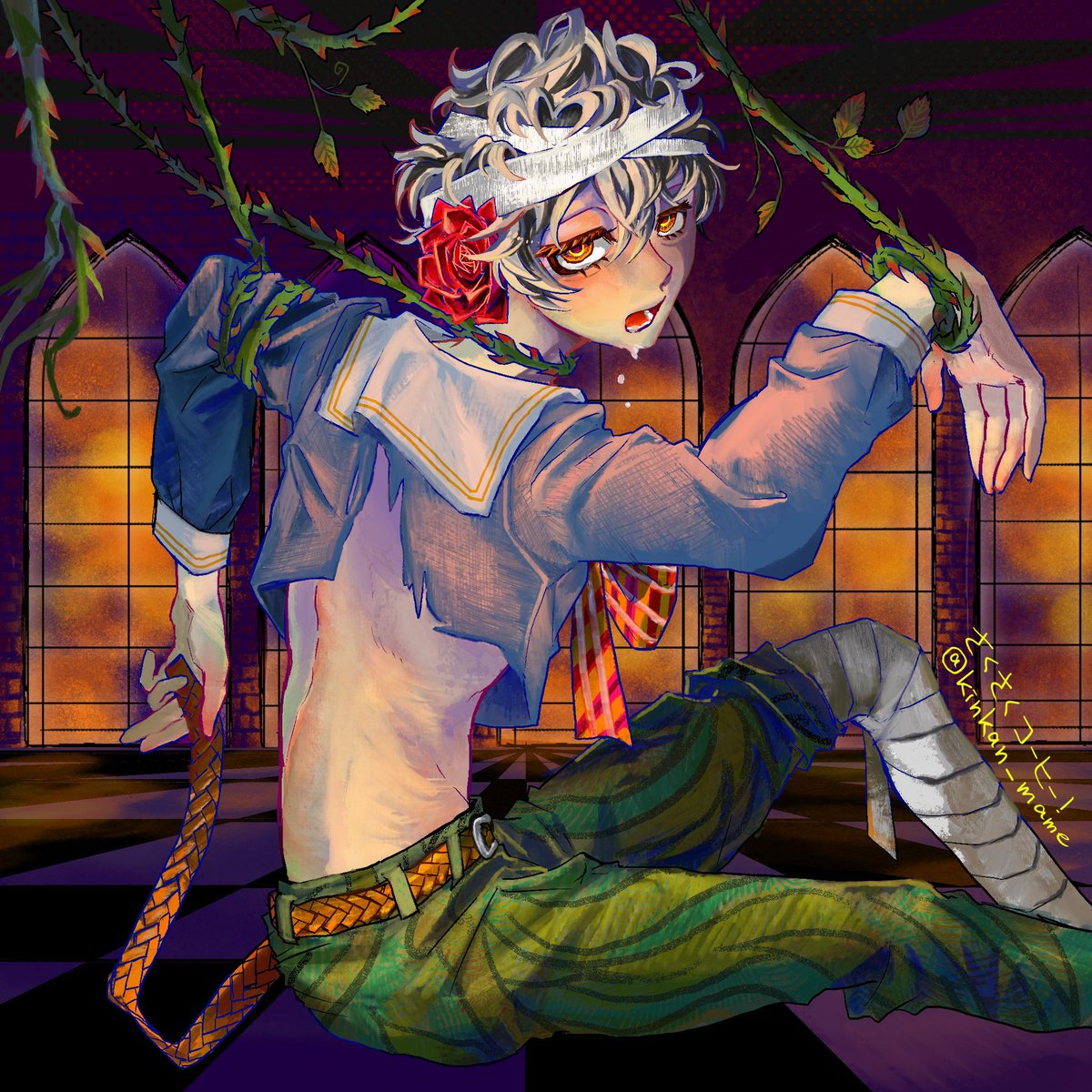 Kinkan_mame's tweet photo. #OC #illustration‌‌ #イラスト
イバラの男さん🌹🥀 https://t.co/mPPnHuDlv6