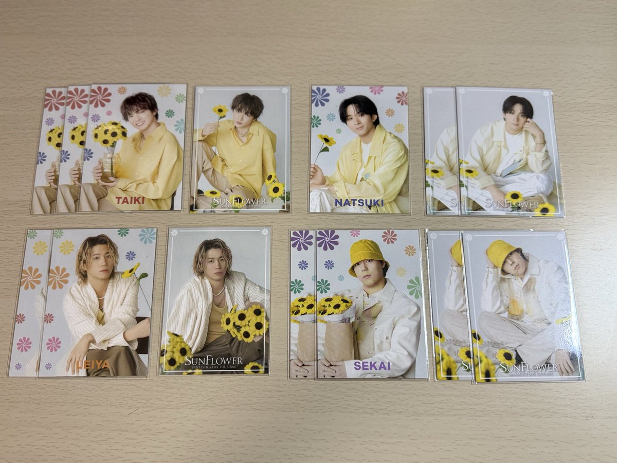sl2__lov's tweet photo. FANTASTICS LIVE TOUR2026 Sunflower ファンタ サンフラワー フォトカ 交換 買取

譲▶︎画像のもの 
求▶︎堀夏喜 

SF 福井にて手渡し、郵送可能
比率違い🉑
お気軽にDMまたはリプにてお声がけ下さい🙏
画像付きだと助かります🙇‍♀️🙇‍♀️ https://t.co/hkS8c3Kp7Y