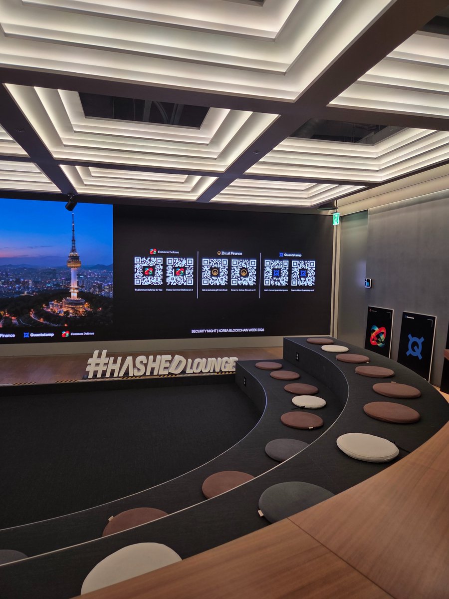 aaksgaa's tweet photo. Security Night with Zircuit Finance, Quantstamp, and Common Defense | KBW 2026 💫

Come meet the teams, make some new connections, and grab some exclusive event swag while it lasts! 😎
Hashed 

@Zircuit
@CommonDefenseAI
@ETHEdinburgh
@kbwofficial https://t.co/uSPHOSO8Zh