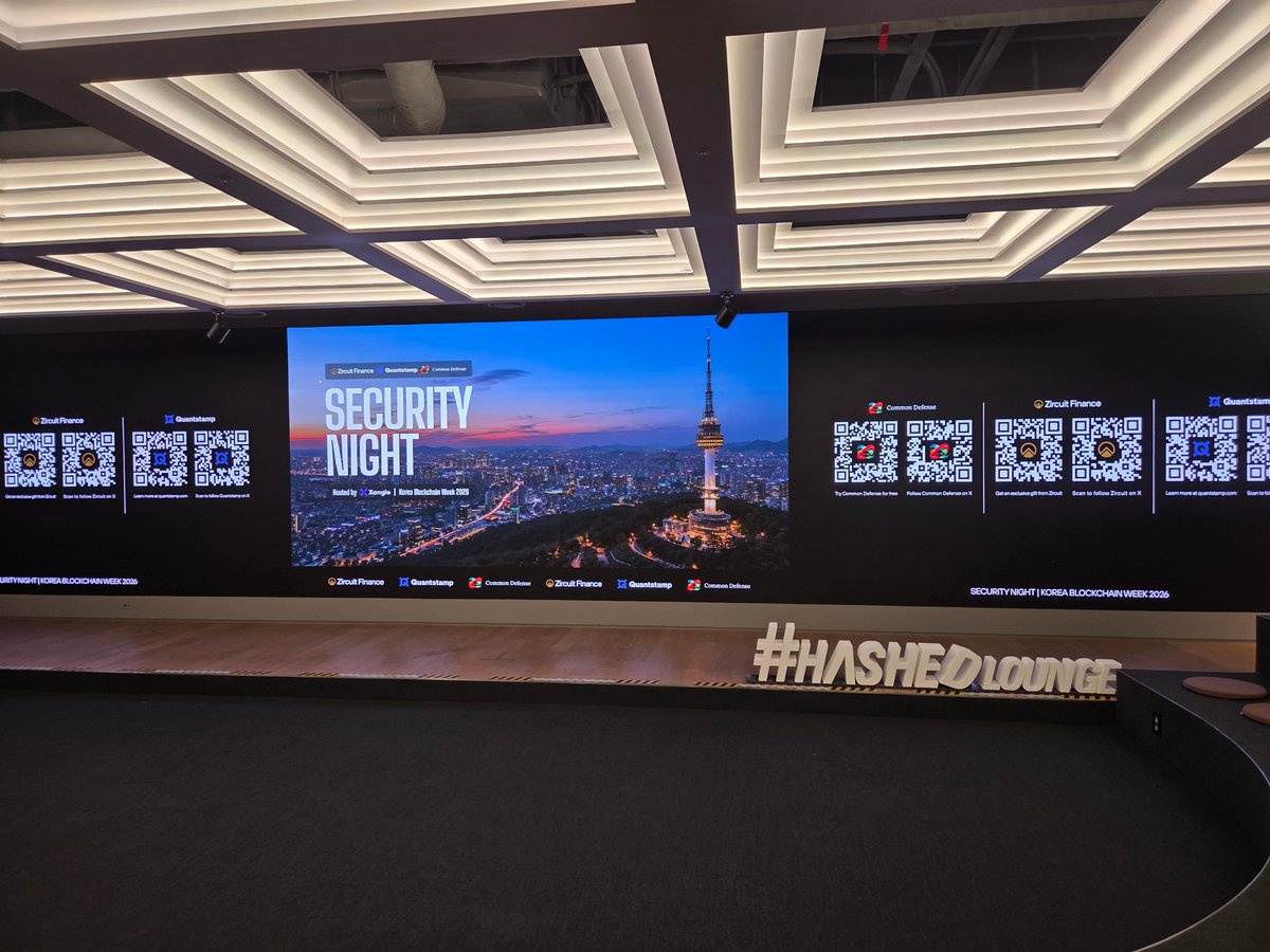 aaksgaa's tweet photo. Security Night with Zircuit Finance, Quantstamp, and Common Defense | KBW 2026 💫

Come meet the teams, make some new connections, and grab some exclusive event swag while it lasts! 😎
Hashed 

@Zircuit
@CommonDefenseAI
@ETHEdinburgh
@kbwofficial https://t.co/uSPHOSO8Zh